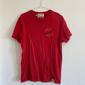 Deus Red Graphic Crew Neck T-Shirt